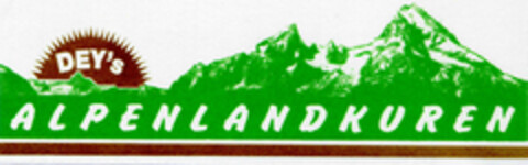 DEY's ALPENLANDKUREN Logo (DPMA, 31.07.1991)