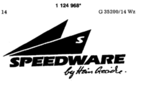 S SPEEDWARE by Hein Gericke. Logo (DPMA, 01/27/1988)