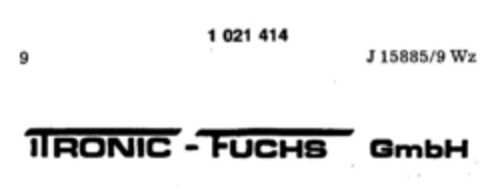 ITRONIC-FUCHS GmbH Logo (DPMA, 17.03.1980)