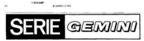 SERIE GEMINI Logo (DPMA, 21.01.1981)