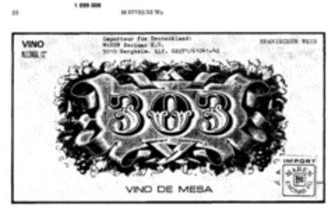 303 Logo (DPMA, 06.12.1985)