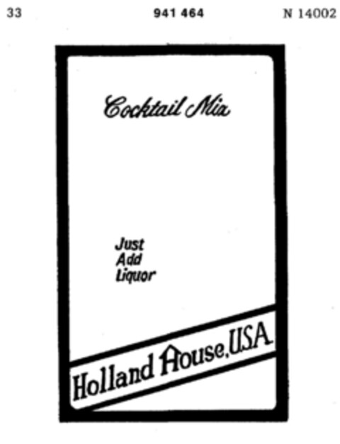 Holland House Logo (DPMA, 12.03.1974)