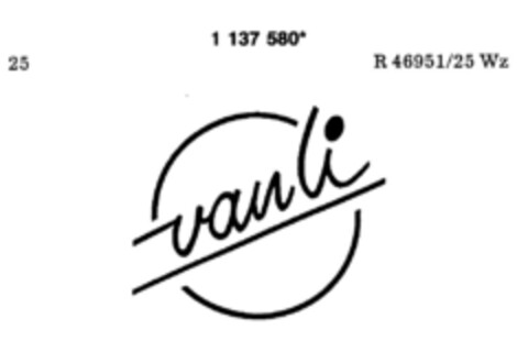 vanli Logo (DPMA, 27.07.1988)