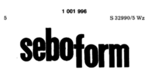 seboform Logo (DPMA, 03/06/1979)