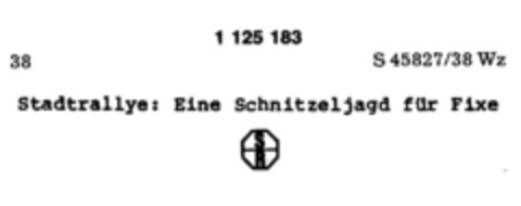 Stadtrallye: Eine Schnitzeljagd für Fixe SR Logo (DPMA, 09.12.1987)