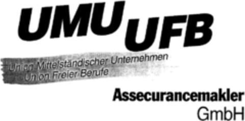 UMU UFB Union Mittelständischer Unternehmen Union Freier Berufe Assecurancemakler GmbH Logo (DPMA, 24.12.1993)