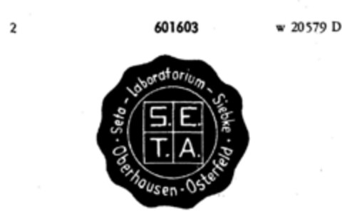 Seta Laboratorium Logo (DPMA, 28.07.1949)