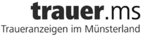 trauer.ms Traueranzeigen im Münsterland Logo (DPMA, 04.09.2015)