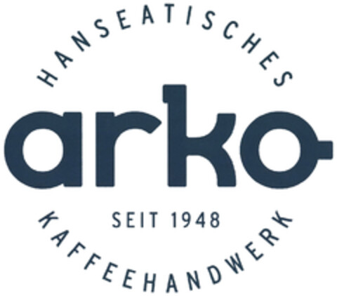 HANSEATISCHES KAFFEEHANDWERK arko SEIT 1948 Logo (DPMA, 18.04.2024)