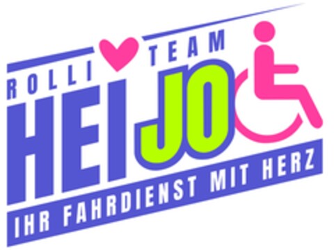 ROLLI TEAM HEI JO IHR FAHRDIENST MIT HERZ Logo (DPMA, 28.06.2024)