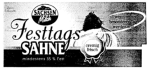 SACHSEN Milch Festtags SAHNE Logo (DPMA, 04.07.2002)