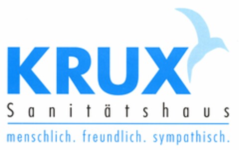 KRUX Sanitätshaus menschlich. freundlich. sympatisch. Logo (DPMA, 12/16/2003)