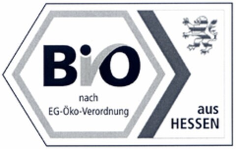 Bio nach EG-Öko-Verordnung aus HESSEN Logo (DPMA, 07/30/2005)