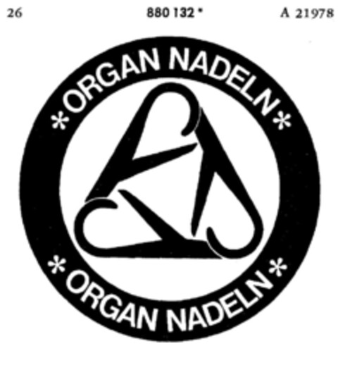 ORGAN NADELN Logo (DPMA, 24.11.1970)