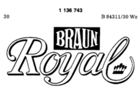 BRAUN Royal Logo (DPMA, 15.04.1988)