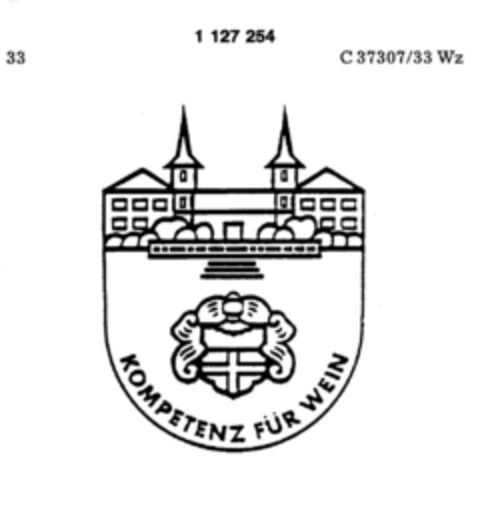 KOMPETENZ FÜR WEIN Logo (DPMA, 05.02.1988)