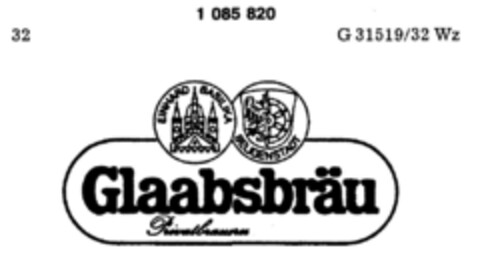 Glaabsbräu Privatbrauerei Logo (DPMA, 21.07.1984)