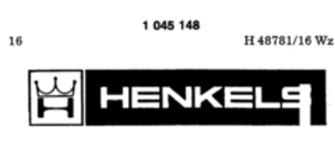 HENKELS Logo (DPMA, 27.05.1981)