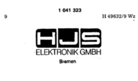 HJS ELEKTRONIK GMBH BREMEN Logo (DPMA, 02.02.1982)