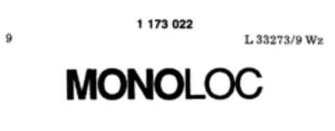 MONOLOC Logo (DPMA, 26.02.1990)