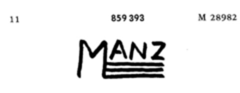 MANZ Logo (DPMA, 02/06/1968)