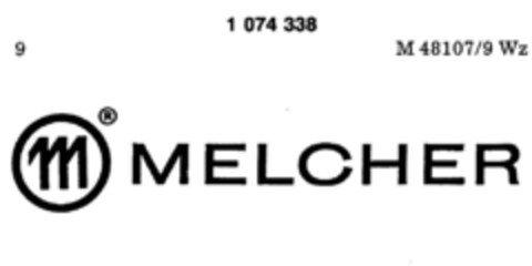 M MELCHER Logo (DPMA, 20.03.1980)