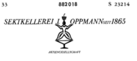 SEKTKELLEREI J. OPPMANN seit 1865 Logo (DPMA, 19.03.1970)