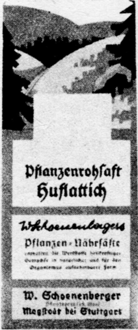 Pflanzenrohsaft Huflattich Logo (DPMA, 02/06/1932)