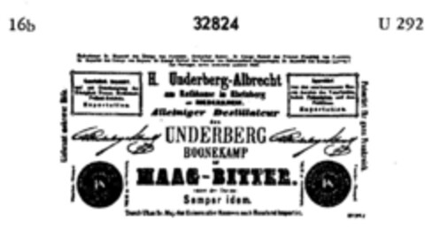 UNDERBERG BOONEKAMP Logo (DPMA, 08/20/1898)