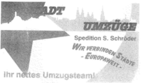 STADT UMZÜGE Spedition S. Schröder Logo (DPMA, 15.01.2001)