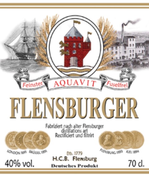 FLENSBURGER Feinster AQUAVIT Fuselfrei Logo (DPMA, 09.04.2014)