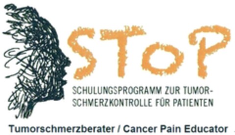 STOP SCHULUNGSPROGRAMM ZUR TUMORSCHMERZKONTROLLE FÜR PATIENTEN Logo (DPMA, 19.02.2016)