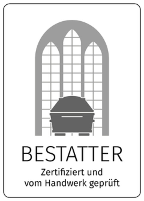 BESTATTER Zertifiziert und vom Handwerk geprüft Logo (DPMA, 12/21/2018)