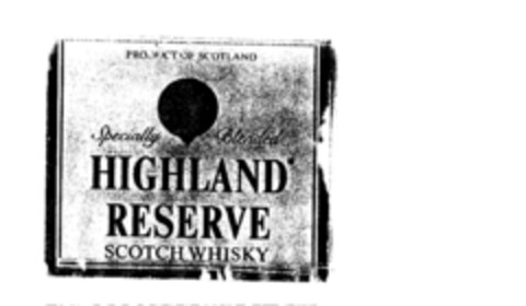 HIGHLAND RESERVE Logo (DPMA, 10.01.1995)