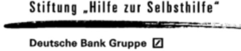 Stiftung "Hilfe zur Selbsthilfe" Deutsche Bank Gruppe Logo (DPMA, 11/13/1996)