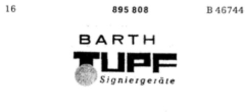 BARTH TUPF Signiergeräte Logo (DPMA, 08/24/1971)