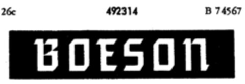 BOESON Logo (DPMA, 15.07.1936)