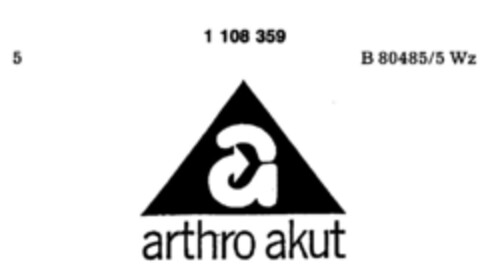 arthro akut Logo (DPMA, 06.11.1986)