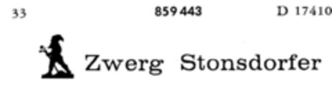 Zwerg Stonsdorfer Logo (DPMA, 08/18/1964)