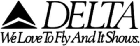 DELTA   We Love To Fly And It Shows. Logo (DPMA, 01.07.1991)