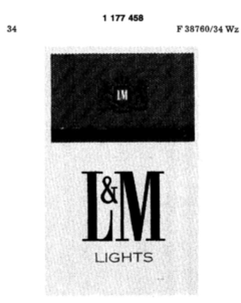 L&M LIGHTS Logo (DPMA, 26.06.1990)