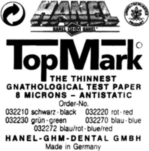 HANEL GHM TopMark Logo (DPMA, 25.05.1993)