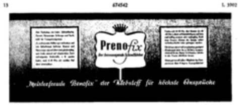 Prenofix Logo (DPMA, 06/24/1954)