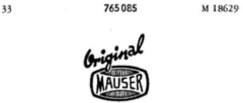 Original MAUSER Logo (DPMA, 07.11.1961)