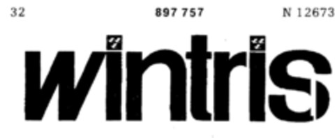 wintris Logo (DPMA, 10.09.1971)