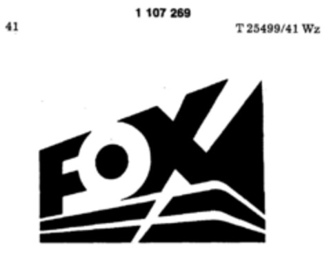 FOX Logo (DPMA, 27.03.1986)