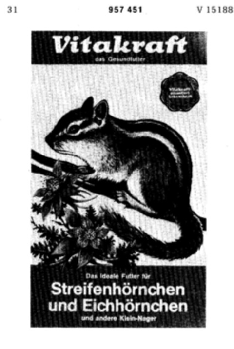 Vitakraft Streifenhörnchen und Eichhörnchen Logo (DPMA, 14.07.1976)