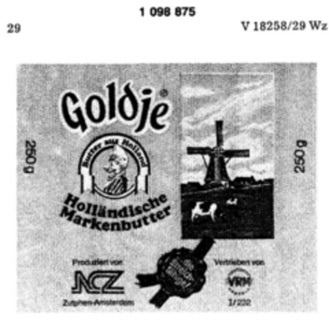 Goldje Holländische Markenbutter Logo (DPMA, 15.12.1982)