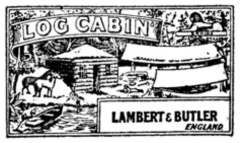 LOG CABIN LAMBERT&BUTLER ENGLAND Logo (DPMA, 08/19/1954)