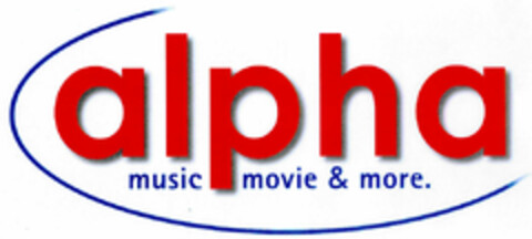 alpha music movie & more. Logo (DPMA, 24.01.2000)